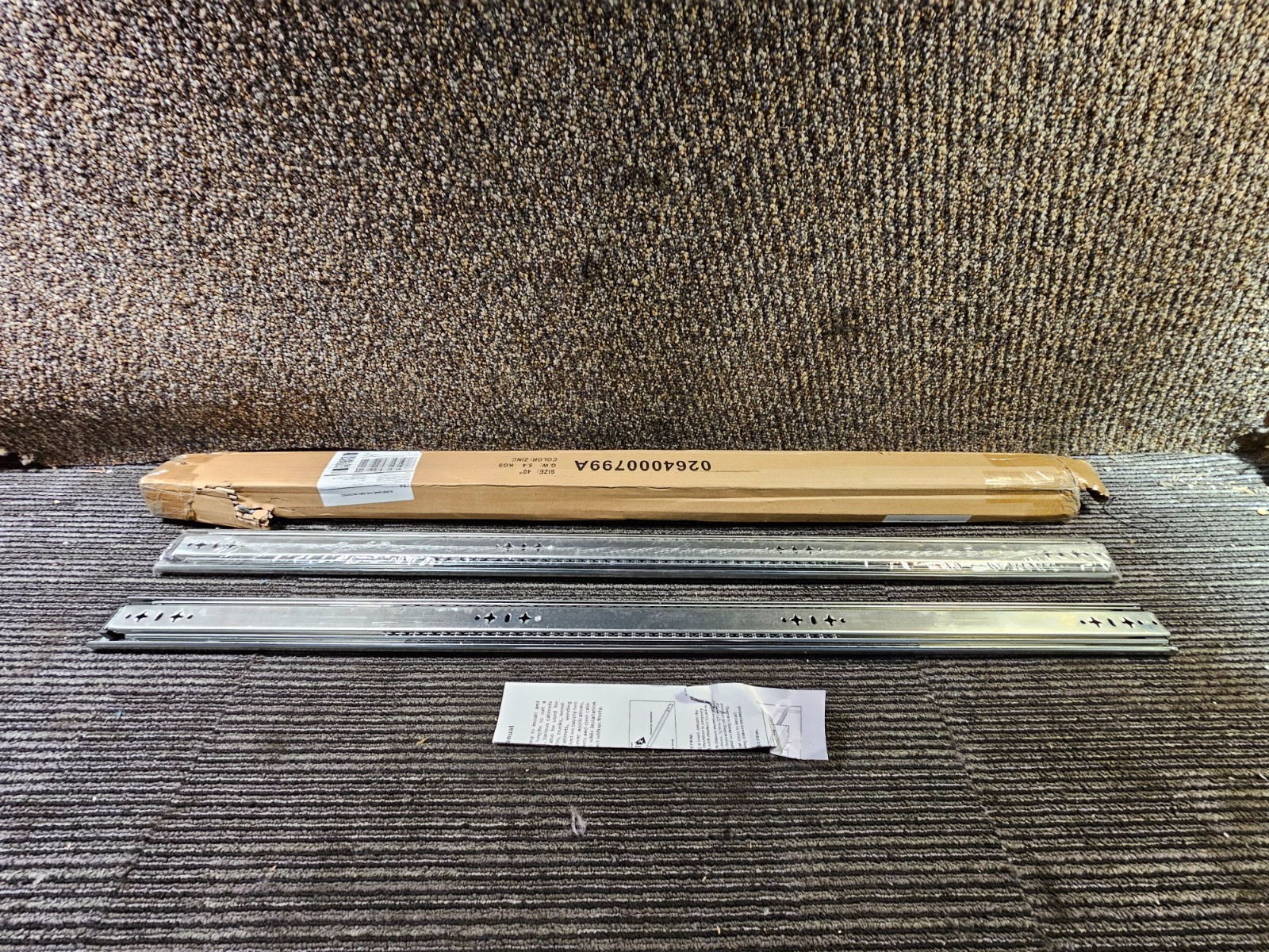 (QTY 1 Pair) Heavy Duty 40 Inch Drawer Slides Rail Full Extension Side Mount