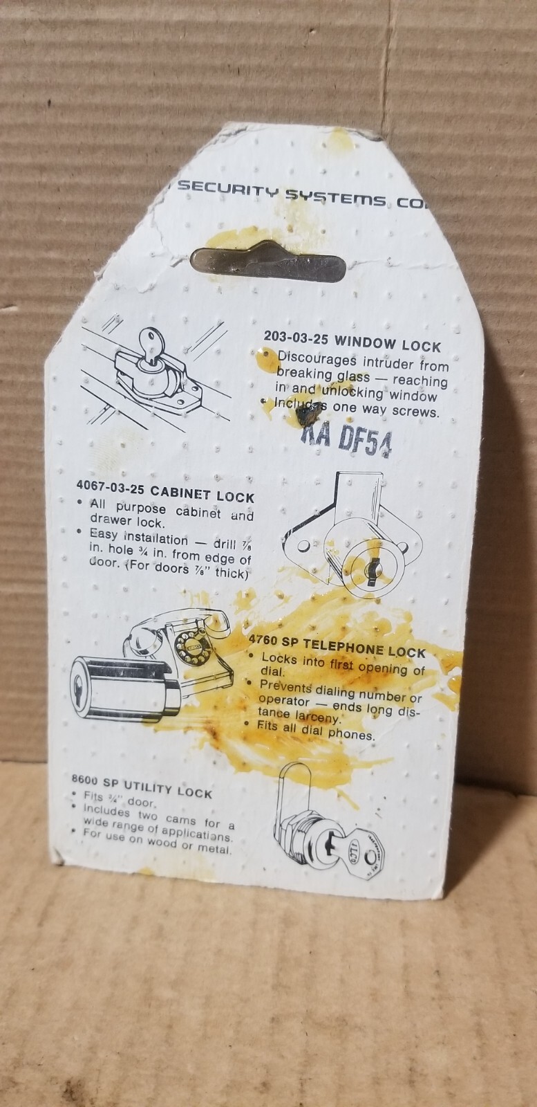 ilco Unican Security Products Brass Security Window Lock. NOS-Damaged packaging
