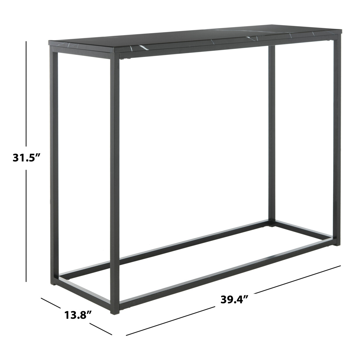 SAFAVIEH Baize Console Table | Black |