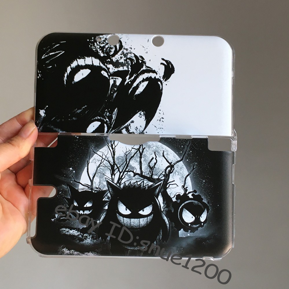 Nintendo 3DS XL LL Case Protective Cover Black Ink Art Gengar Haunter Ghastly