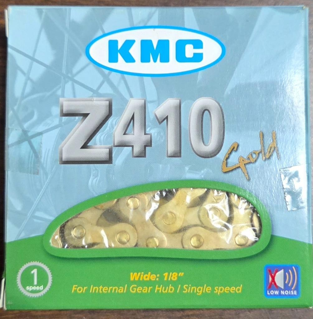 KMC Z410 Gold 1/8" Single-Speed 112L Bicycle Chain