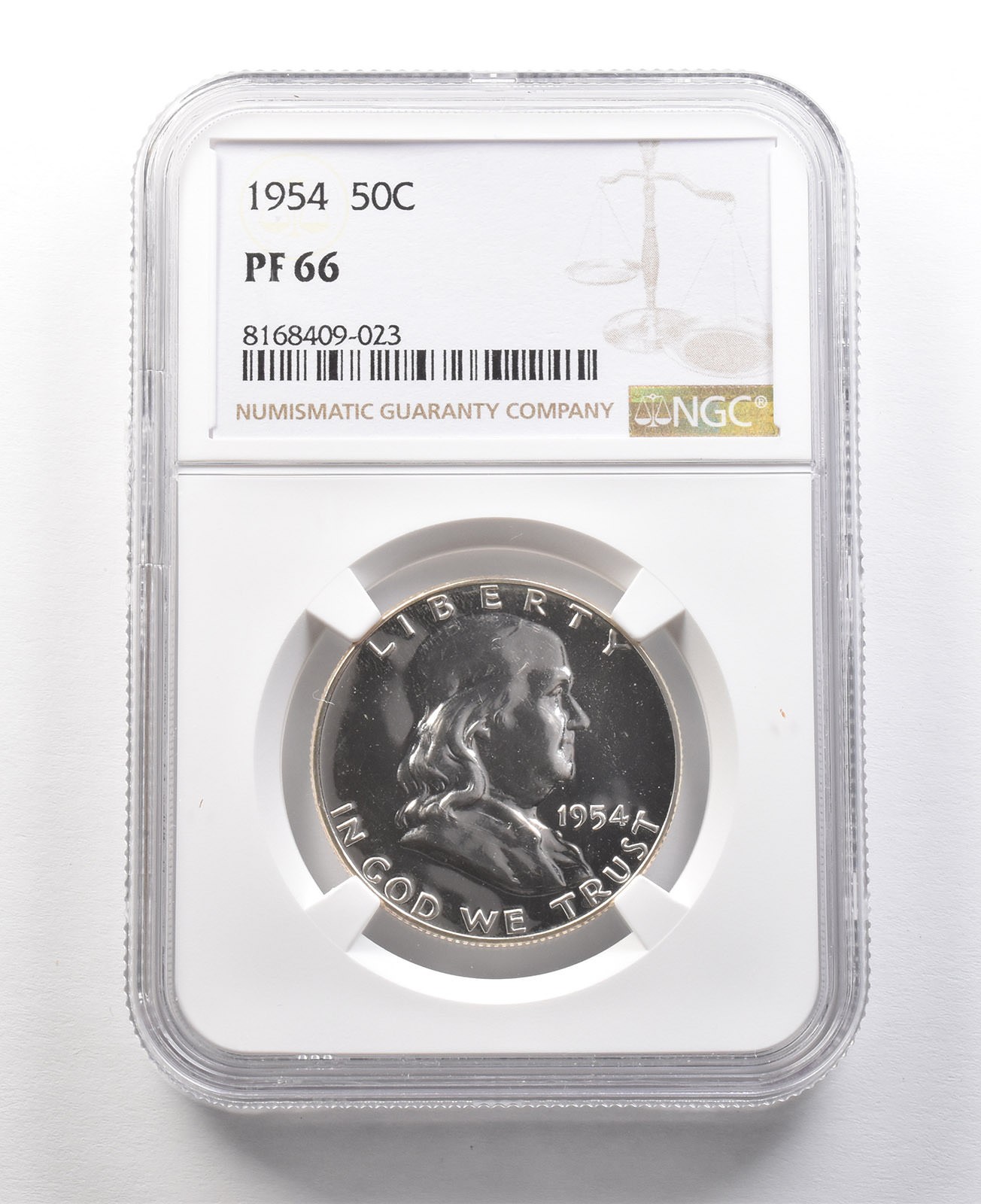 1954 Franklin Half Dollar PF66 NGC Great Contrast *8937
