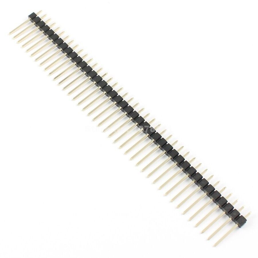 5pcs 2.54mm pitch 1x40 pin 40 pin male single row straight header strip L = 15mm