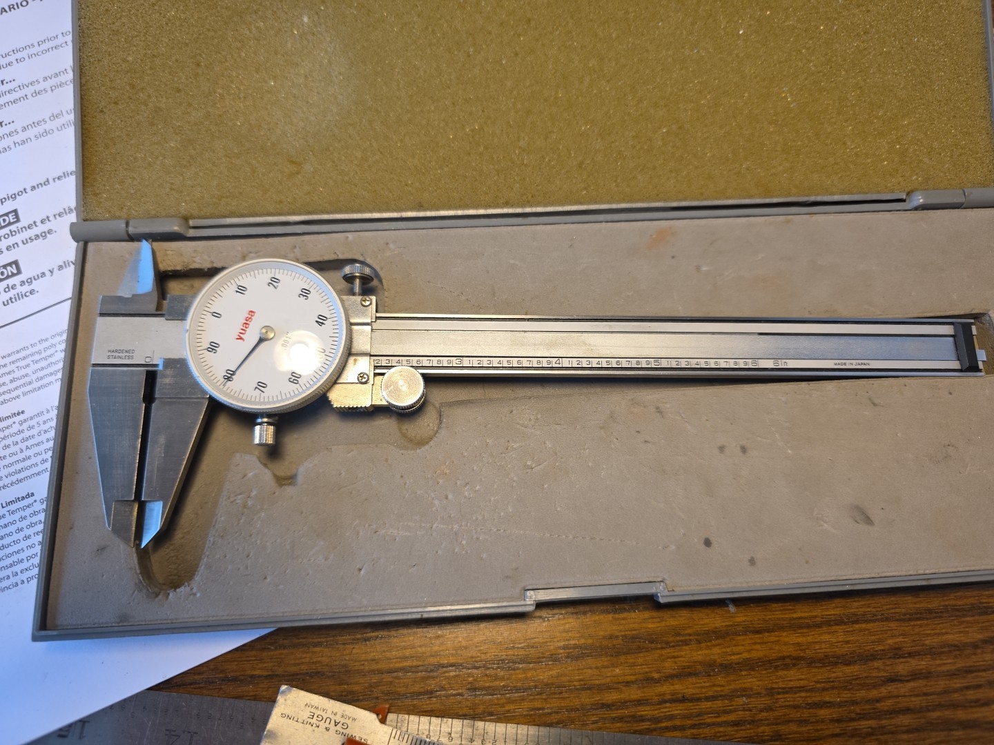 Vintage Yuasa 6" Dial Caliper Precision Measuring Gauge
