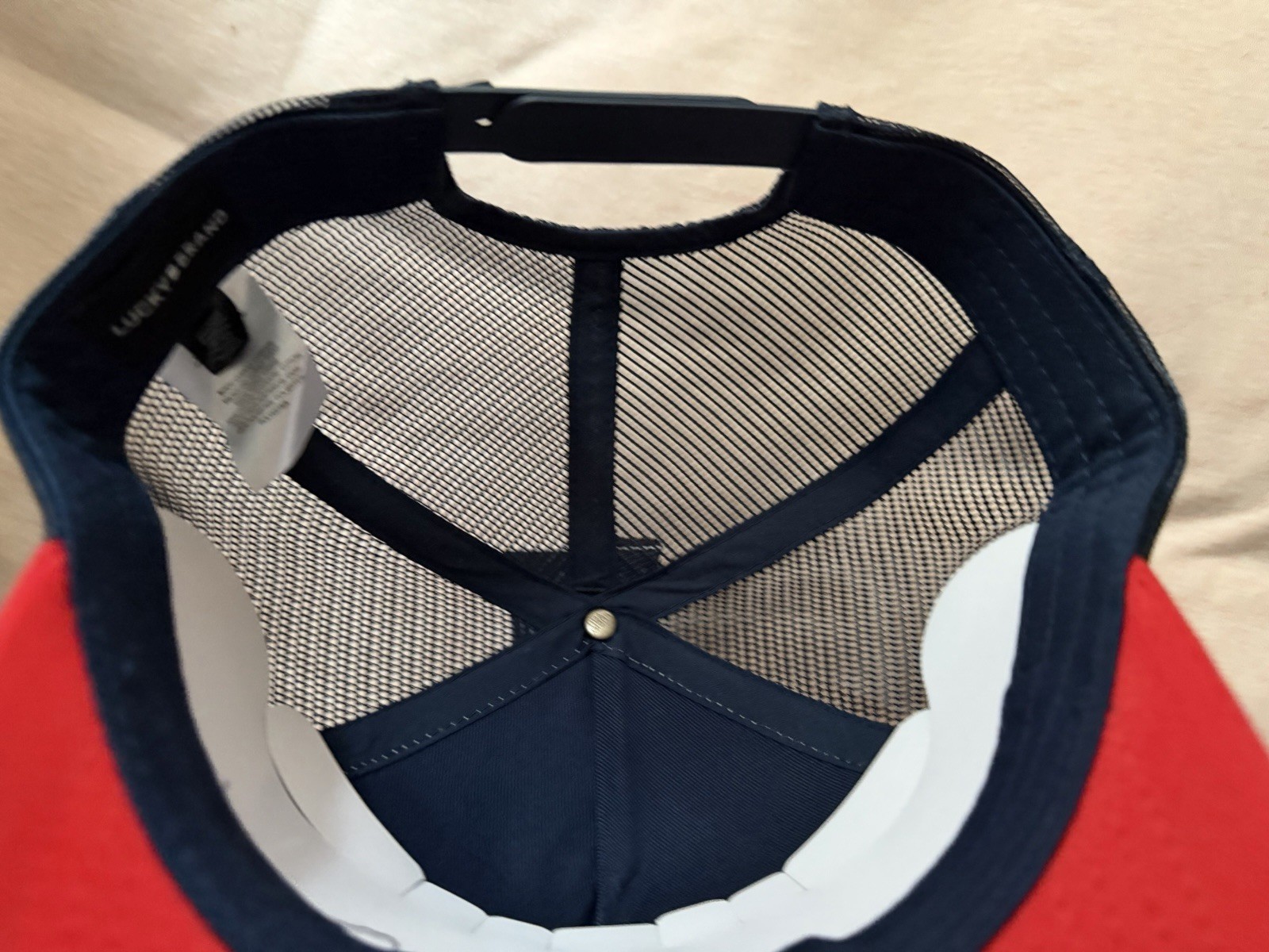 GRATEFUL DEAD HAT LUCKY BRAND SNAPBACK TRUCKER CAP FLAG PRINT USA BOB WEIR