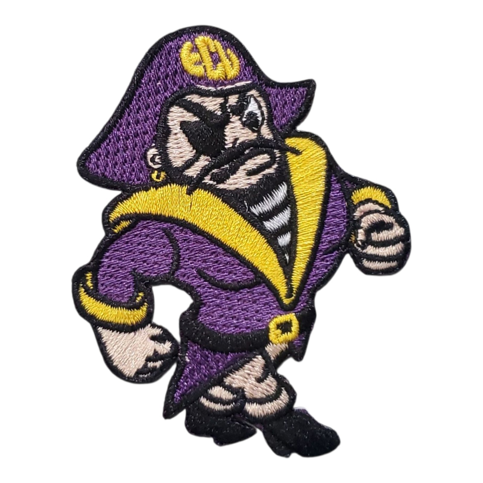 Vintage East Carolina Pirates ECU Patch. Embroidered. Iron On. 3"x2.5"