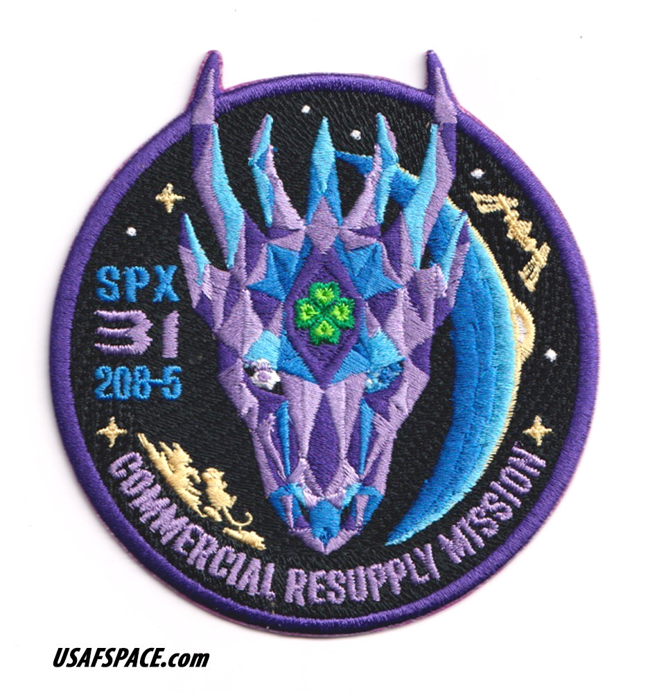 Authentic SPX-31-SPACEX CRS-31 NASA ISS RESUPPLY Mission-A-B Emblem SPACE PATCH