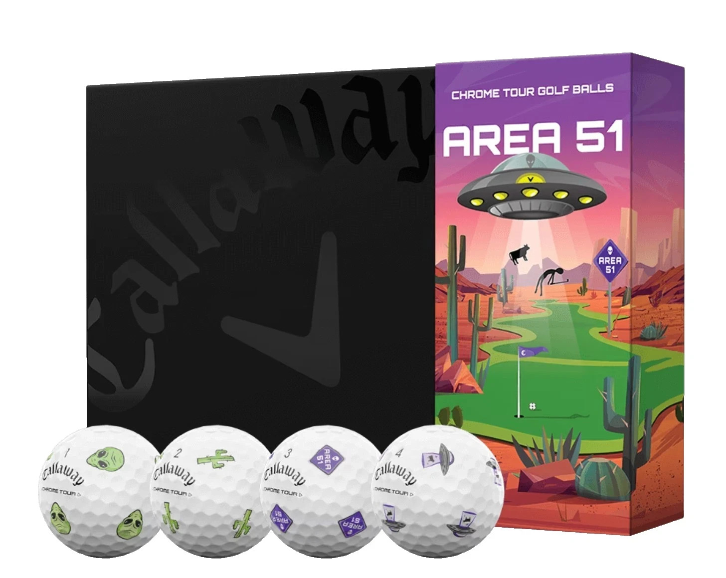 Callaway Genuine Chrome Tour Truvis AREA51 Edition Golf Balls 12PCS SET/Tracking