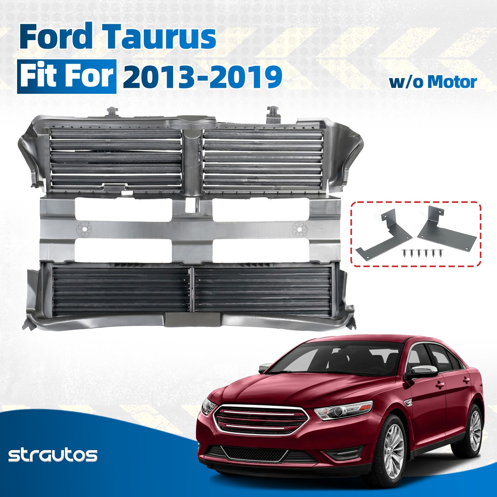 Active Grille Shutter W/O Motor For 2013-2018 2019 Ford Taurus Sedan DG1Z8475B