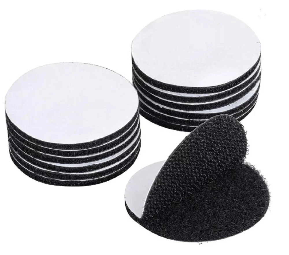 20 Pair Self Adhesive Hook and Loop Tape Nylon Fastener Strips Sticky Back Set