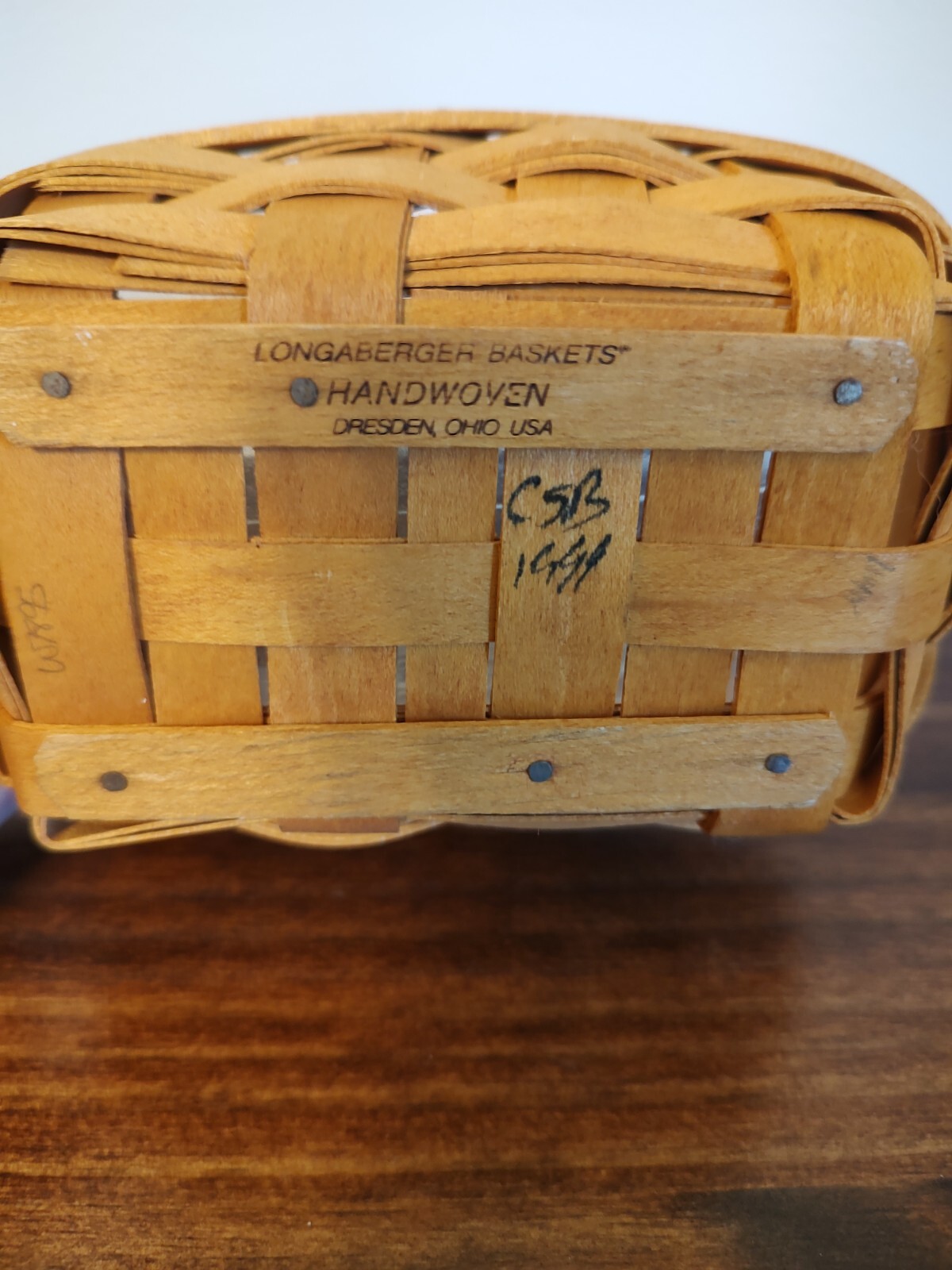 Longaberger Parsley Booking Basket with Protector