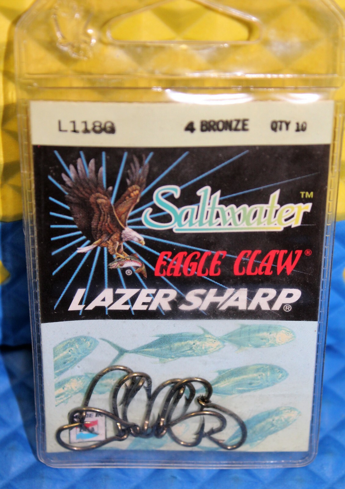 Eagle Claw Fish Hook Saltwater Lazer Sharp L118G Size 4 Bronze 10EA
