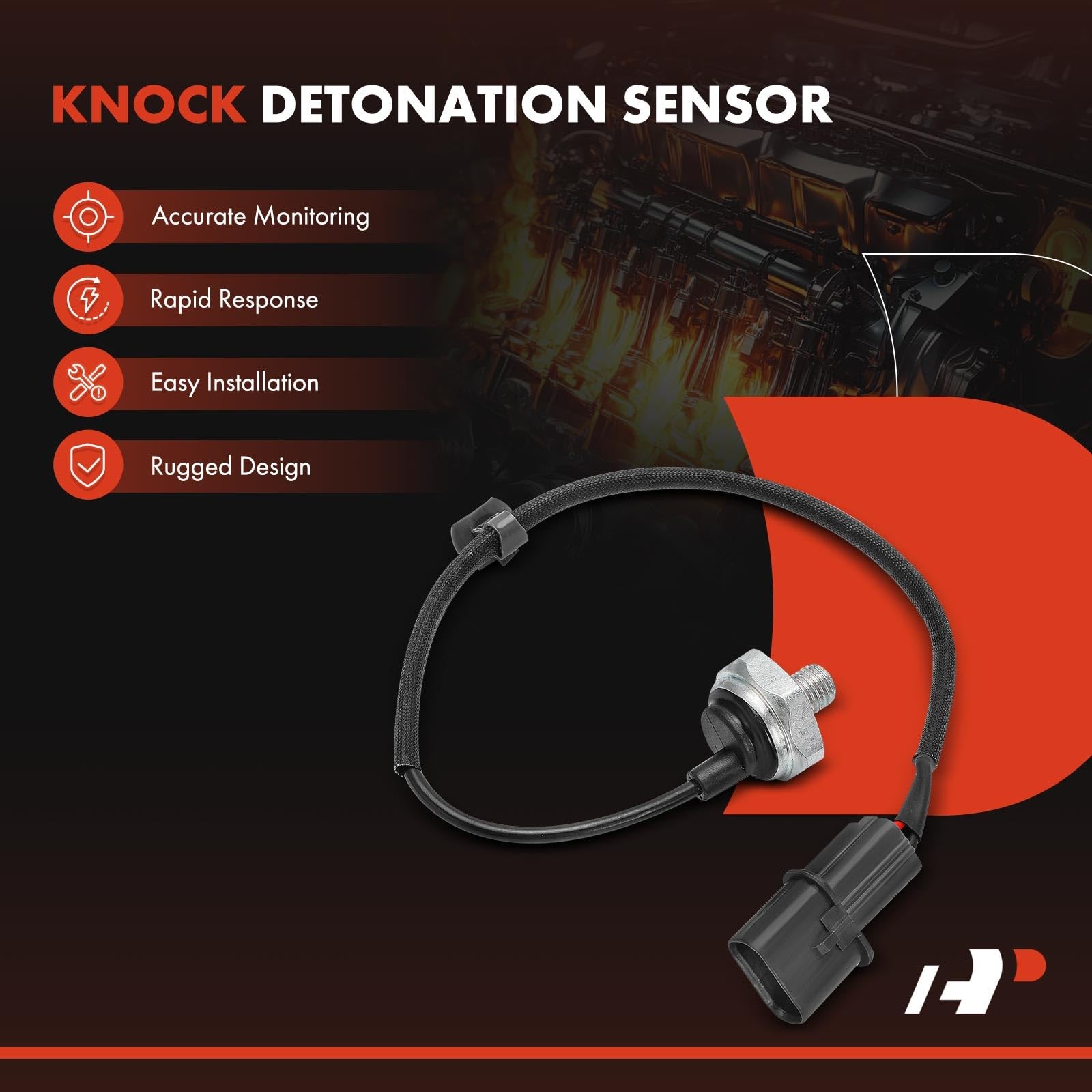 A-Premium Ignition Knock Detonation Sensor Compatible with Mitsubishi...