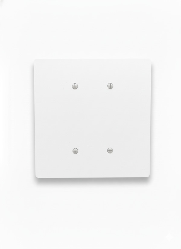 Oversized Blank Electrical Cover Wall Plate 6x6 Jumbo Large 2-Gang USA Made