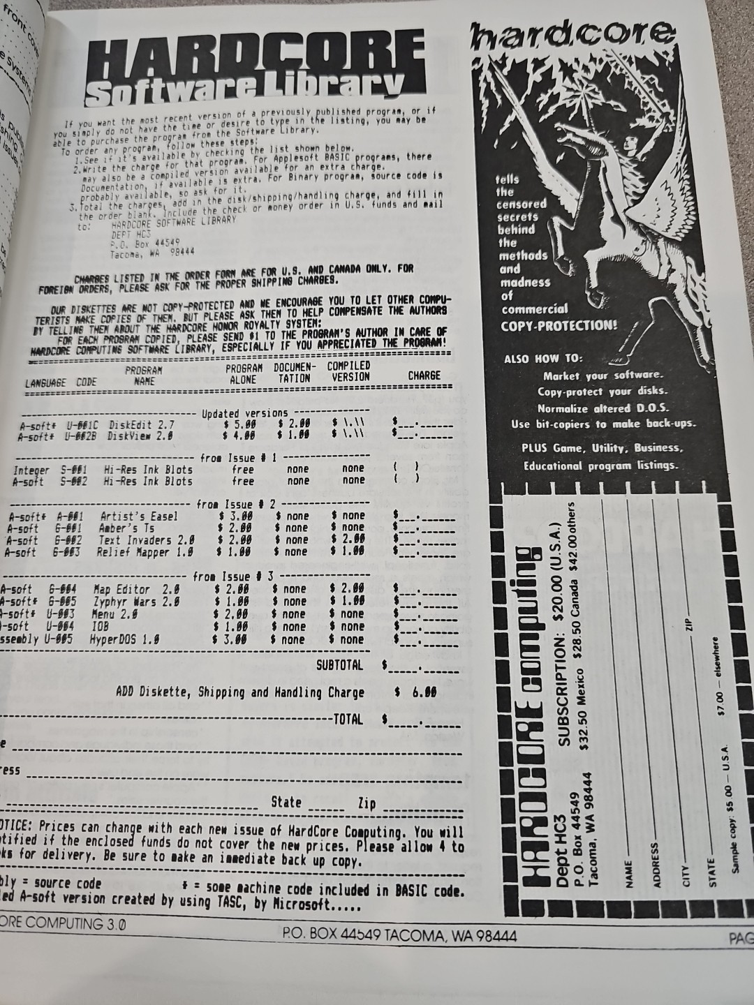 Hardcore Computing Magazine 1982 Apple Computer