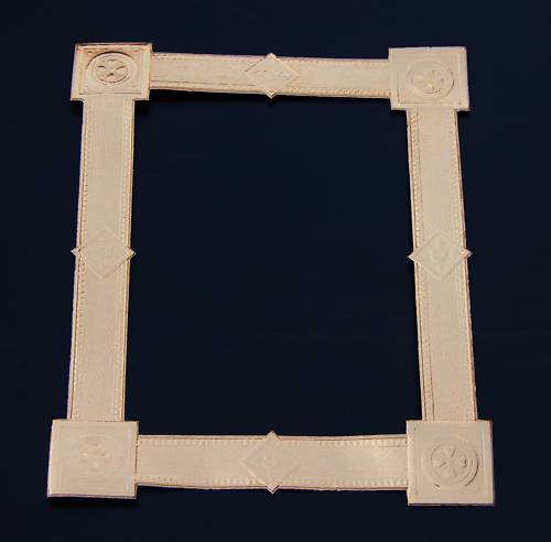 Rose Gold Foil Paper Lg FRAME Victorian Scrap Art Die Cut Dresden Decoupage Card