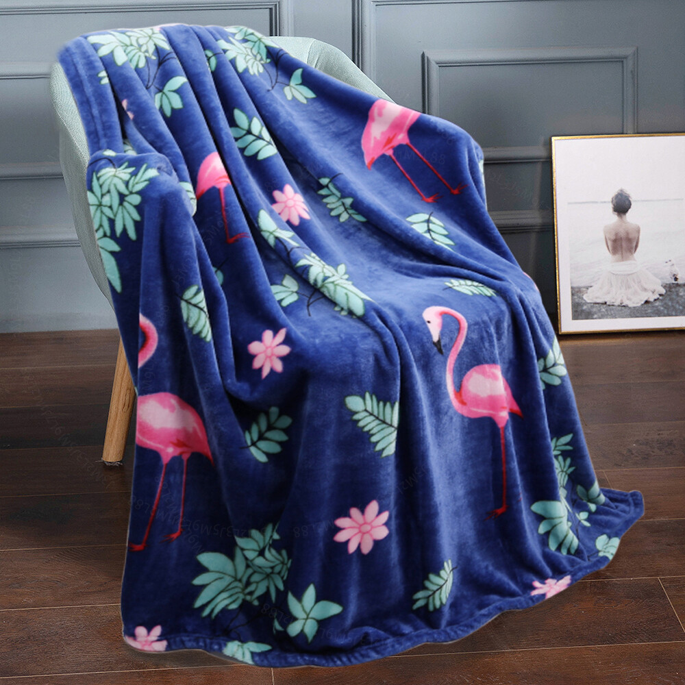 Bule Red Multi Lounges Throw Flamingo Super Soft Beautiful Throws 50"x60"