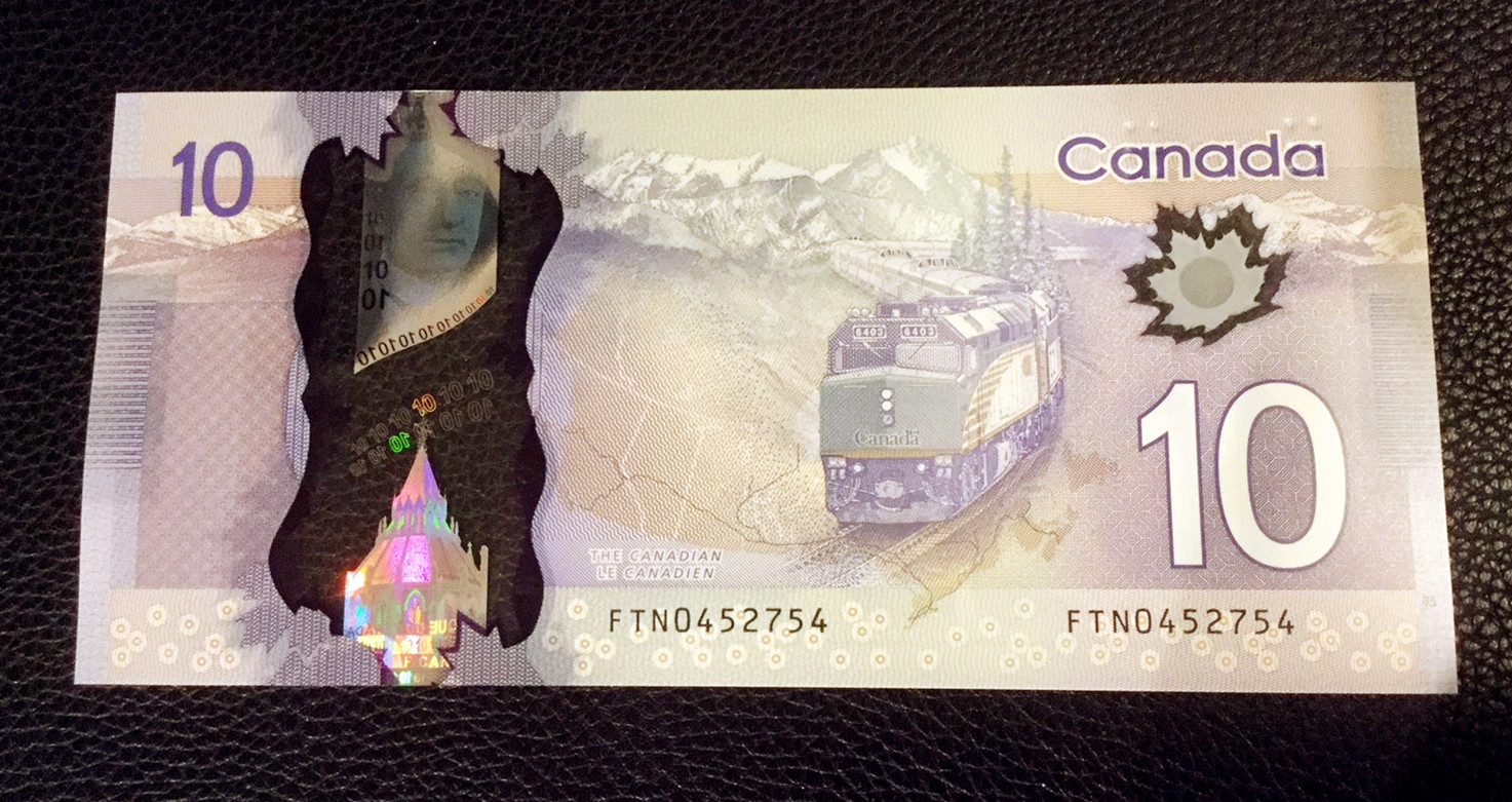 Canada $10 polymer FTN change over Bank Notes UNC. only 7,182 k printed