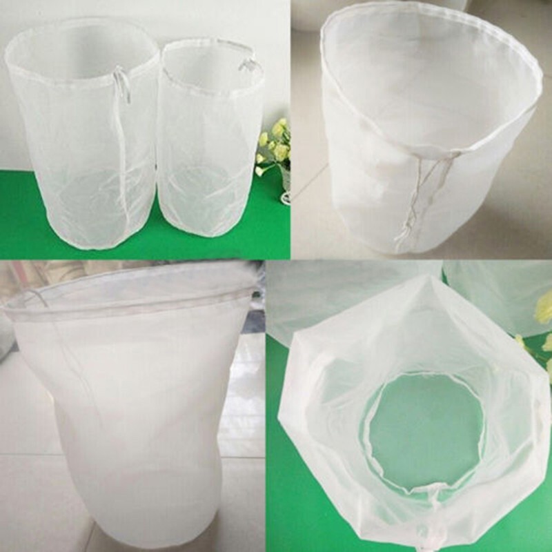 2x 100 160 200 Mesh Nylon Food Straining Bag Mesh Homebrew Filter Bags