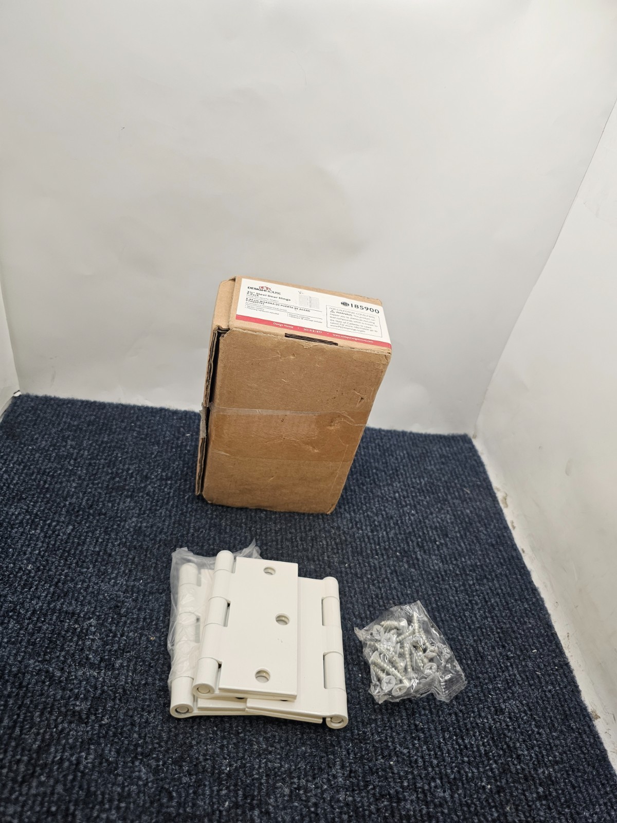 (QTY 9) Design House 185900 3-1/2" Steel Door Hinges - White Finish