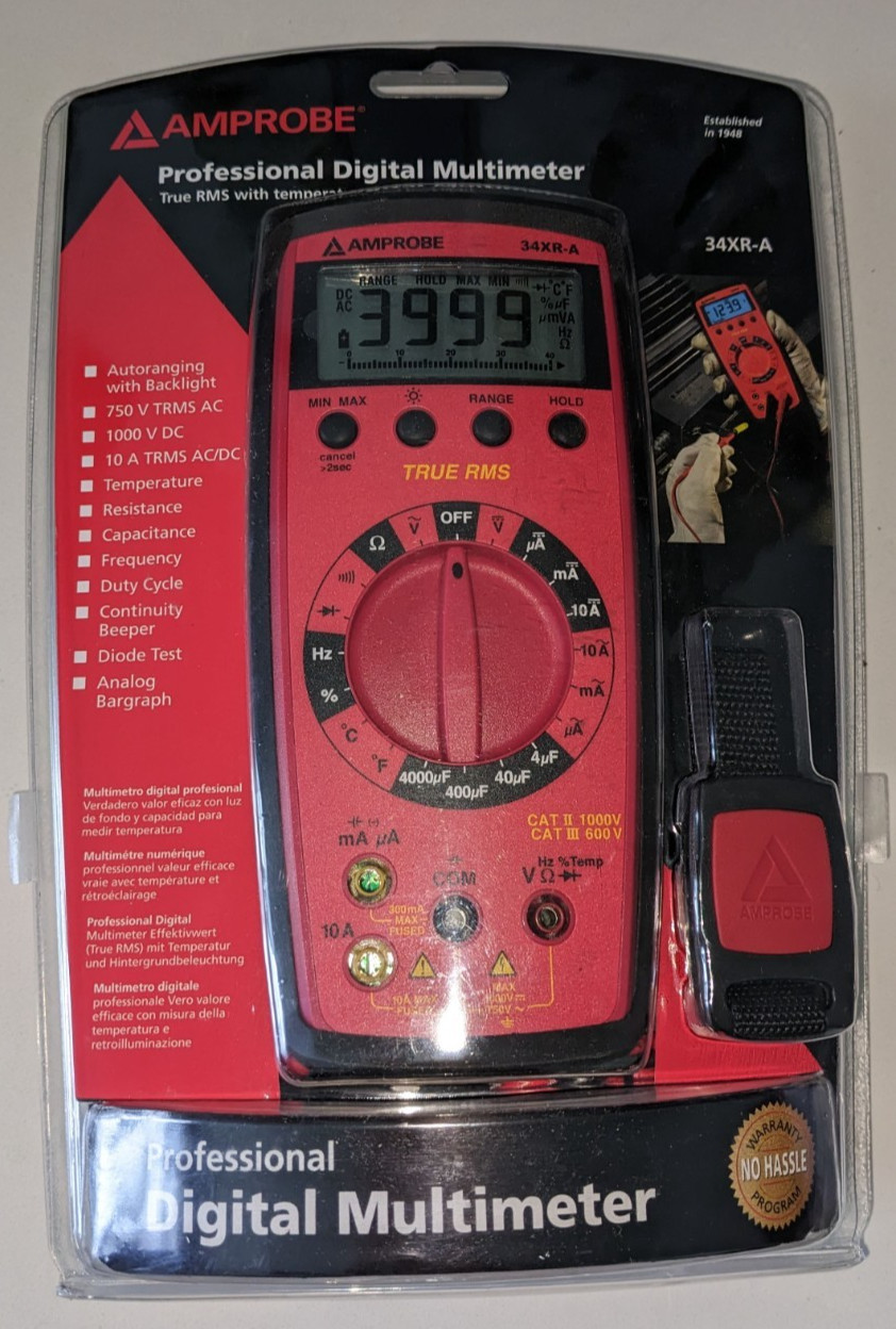 Amprobe 34XR-A Prof DMM True RMS with Temperature & Backlight