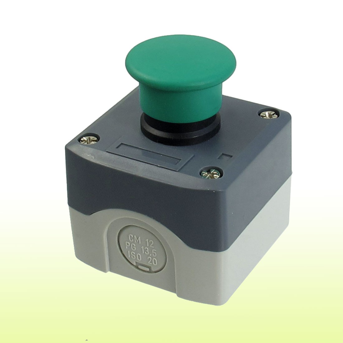 1Pcs SPST NO Circuit Control Momentary Green Mushroom Push Button Switch 240V 3A