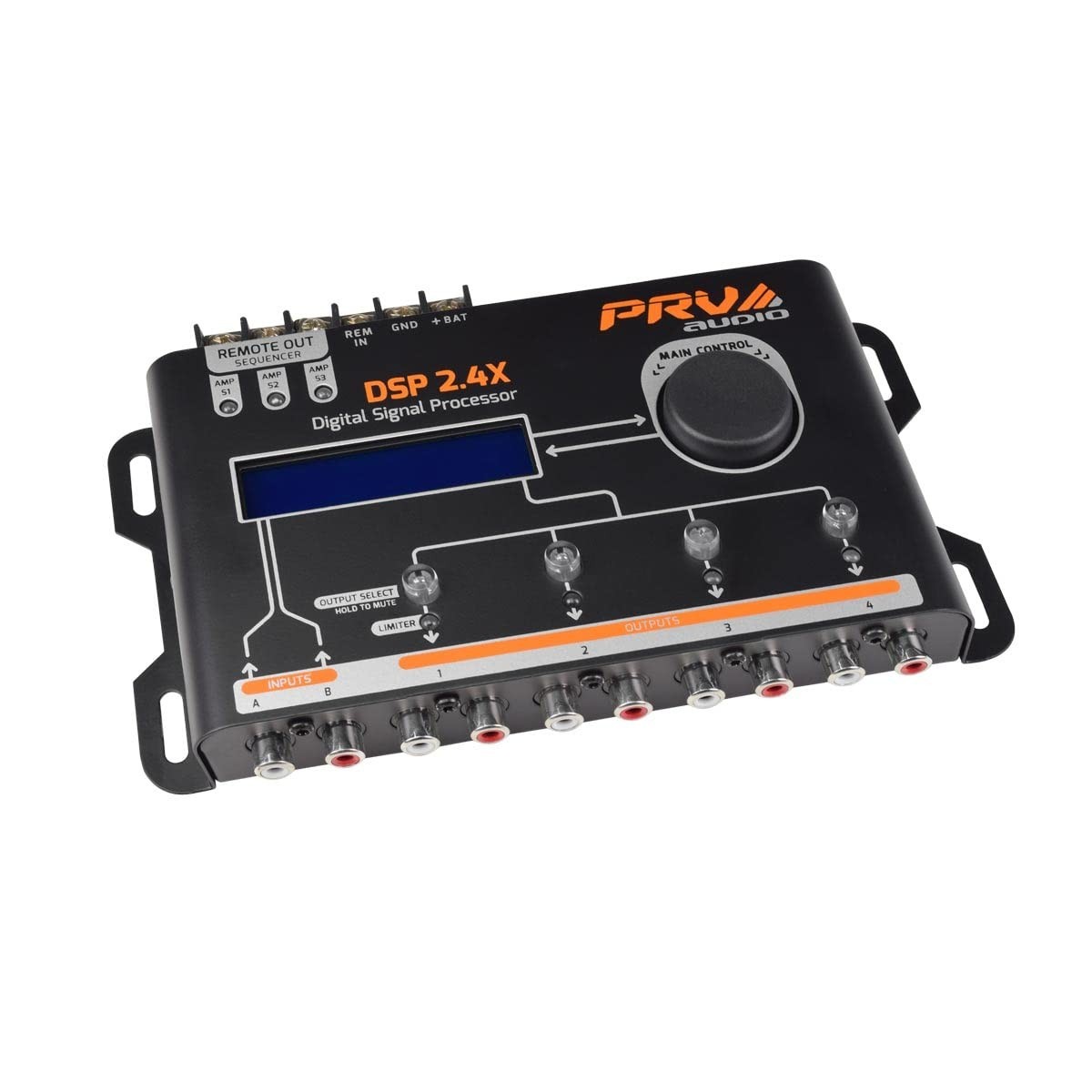 4 Channel Digital Audio Processor DSP - Crossover & Equalizer with Remote Relay