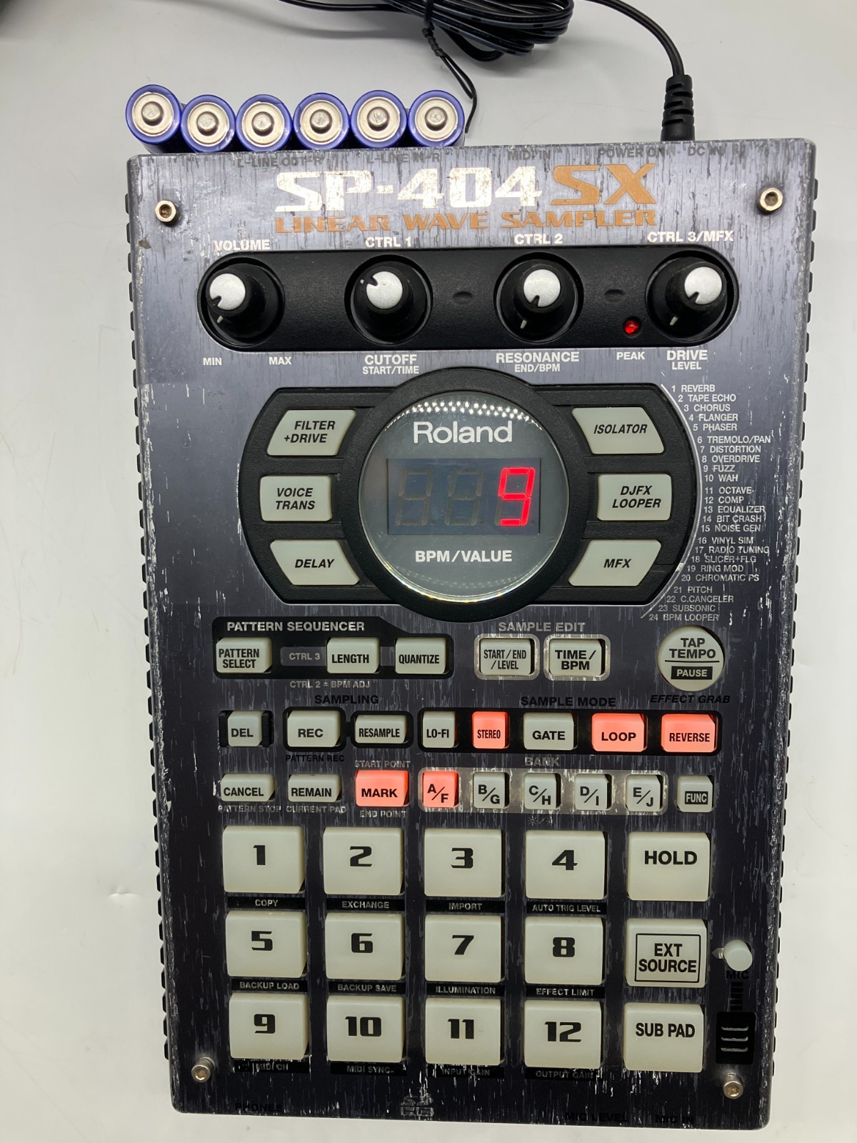 Roland SP-404SX Linear Wave Sampler 2011 w/Adapter + SD Card Working A4A2038
