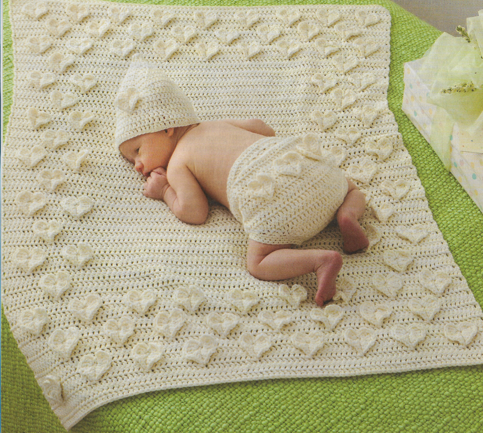 My Sweet Heart Baby Afghan Set crochet pattern instructions