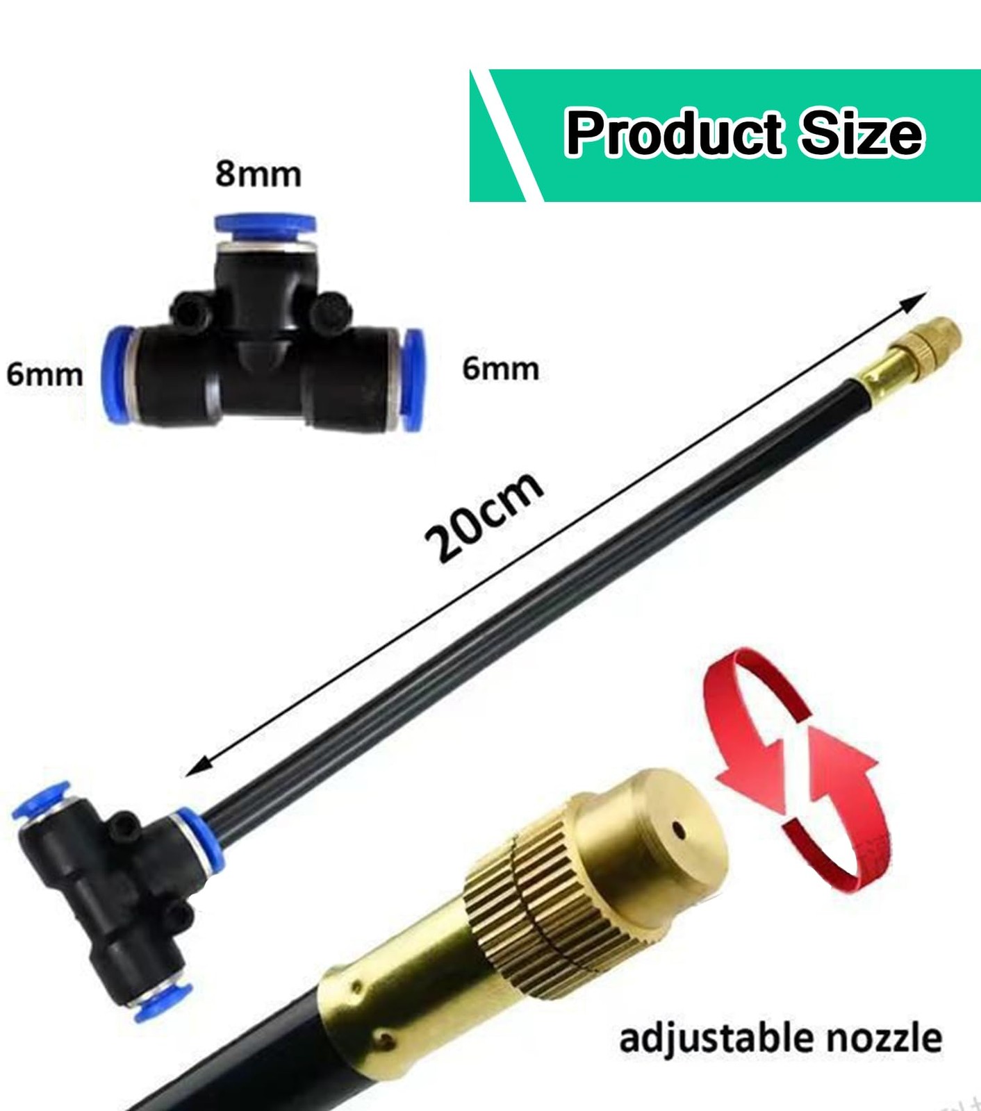 360° Adjustable Drip Irrigation System for Garden, 49FT Greenhouse