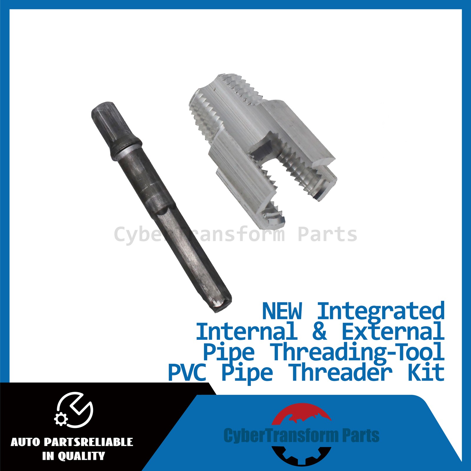 For PVC Pipe Threader Kit Internal & External Manual Threading Tool Set NEW US