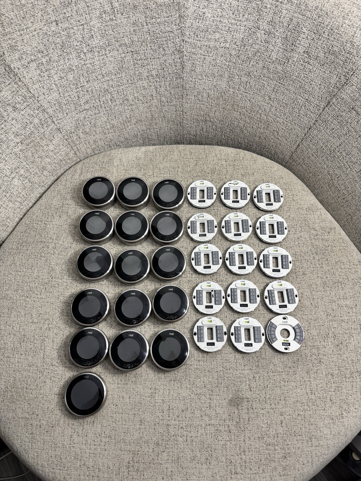 Nest Learning Thermostat LOT OF 16 01A 02A & Wiring Base/ Back Plates