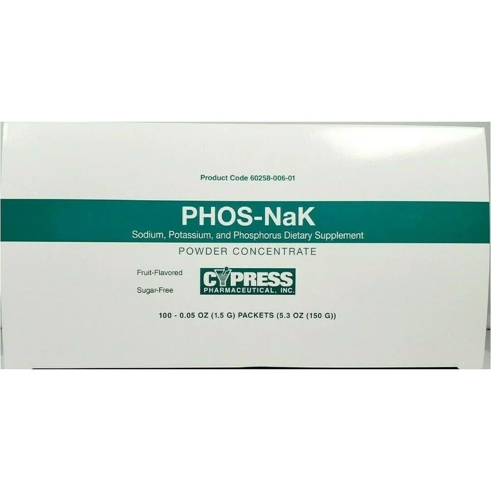 Cypress Pharmaceutical Phos Nak Fruit Flavored Powder Packets 100ct