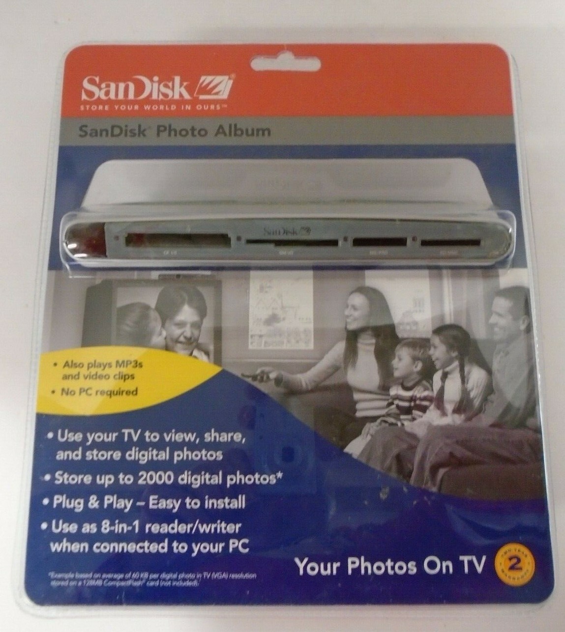 SANDISK Shoot & Store Digital Photo Album/Card Reader SDV2-A (View Photos on TV)