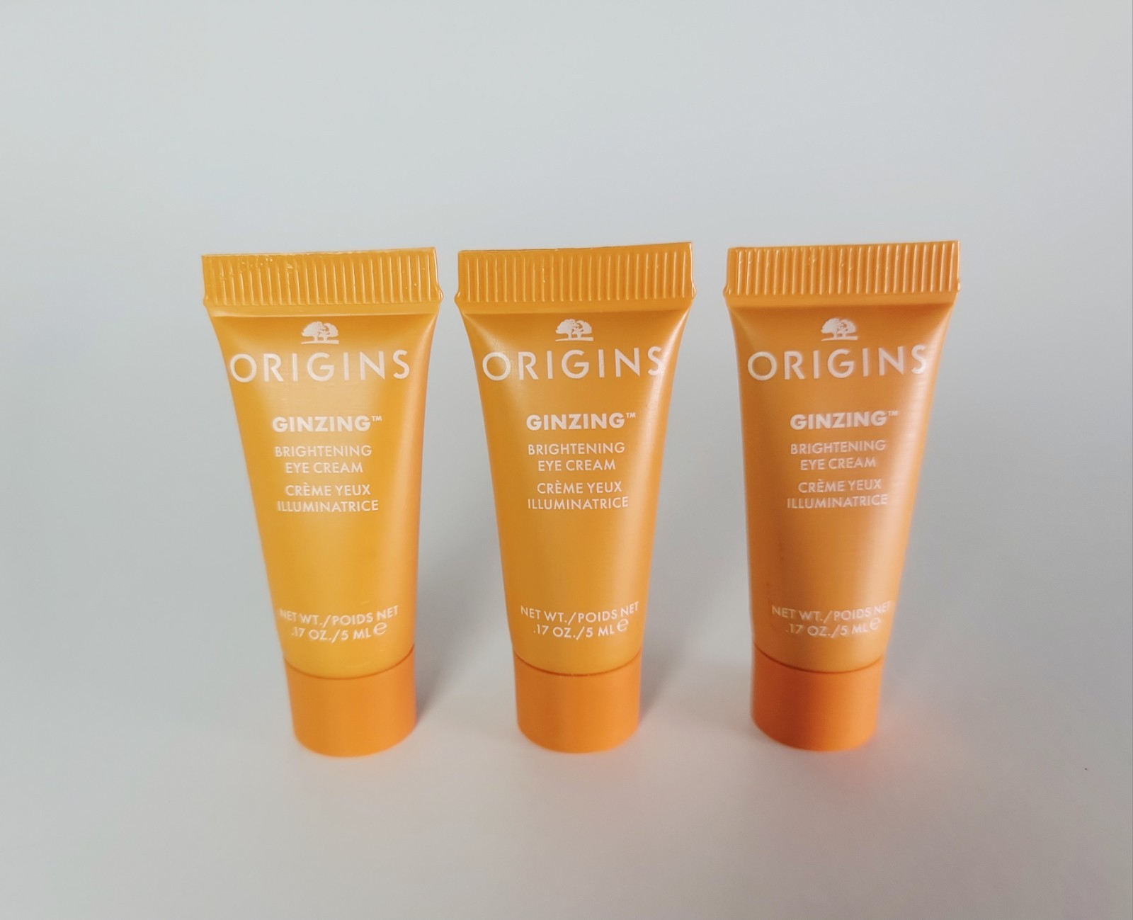 3x Origins GINZING Brightening Eye Cream Cool Travel Size 0.17oz / 5 mL