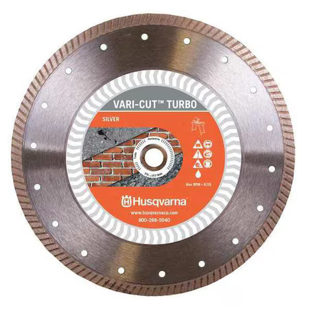 Husqvarna Vari-Cut Turbo 4.5 Diamond Saw Blade, Demolition, 4-1/2" Dia.