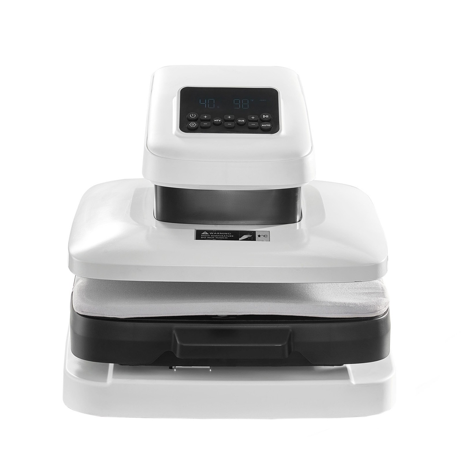 Uimoso Automatic Heat Press Machine for T-Shirts 15 x 15 in Heating Plate, White