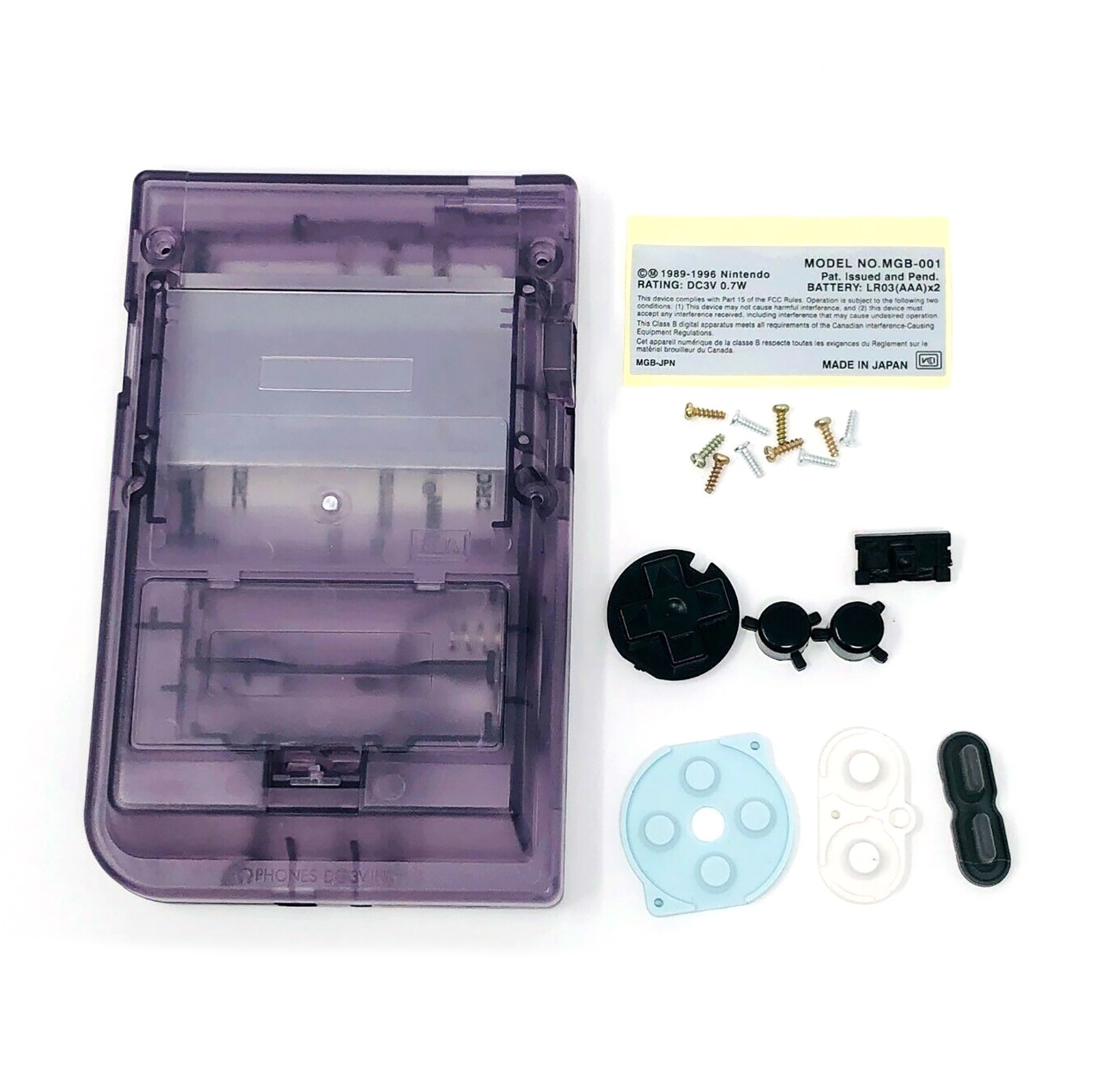 Replacement Housing Shell Screen Atomic Purple For Game Boy Pocket GBP Console z