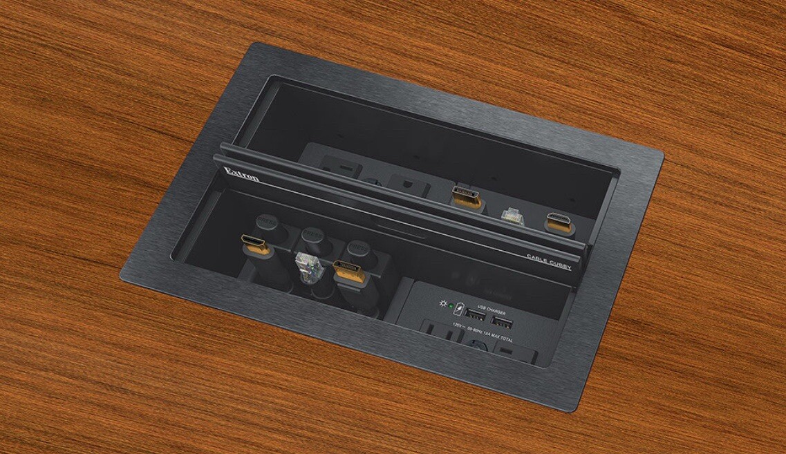 Full KIT! Extron Cable cubby Includes TWO Power Modules & Share Button HDMI's