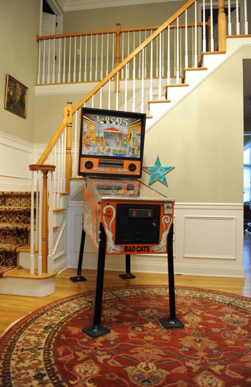 Beautifully restored! Bad Cats 1989 Williams pinball machine! New playfield!