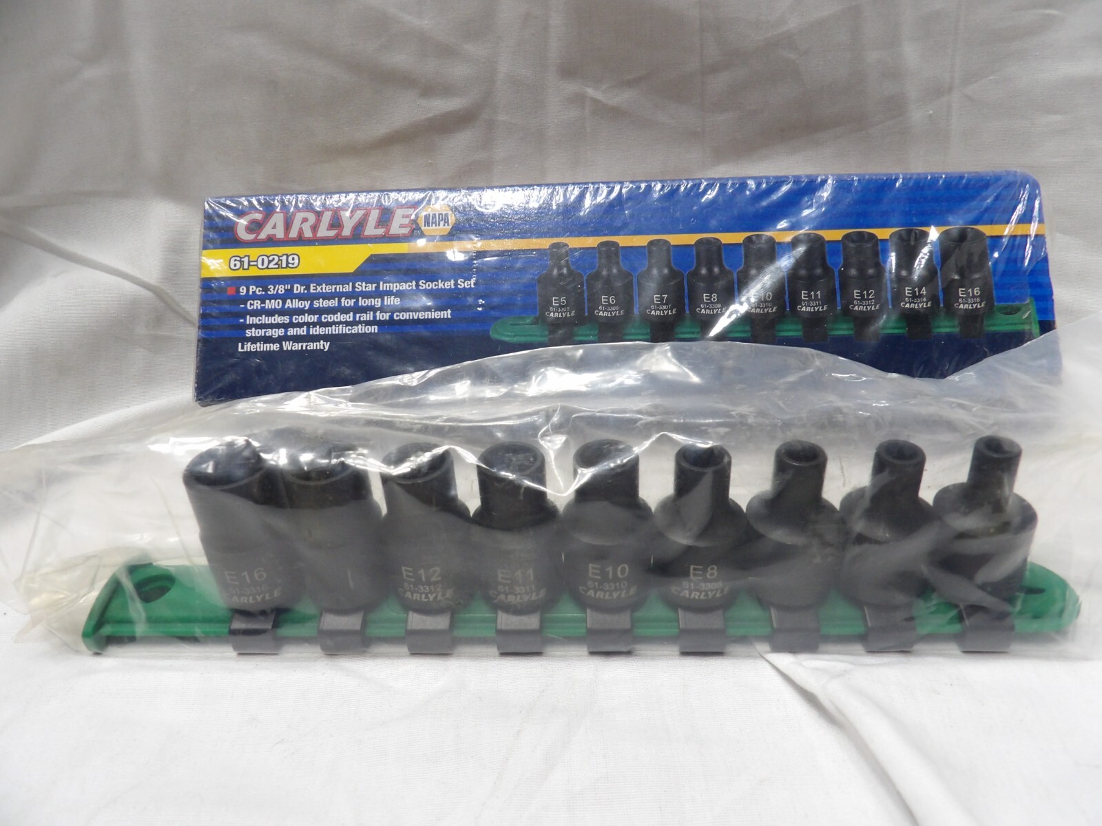 Carlyle Napa 3/8" Drive 9pc External Star Impact Socket Set 61-0219