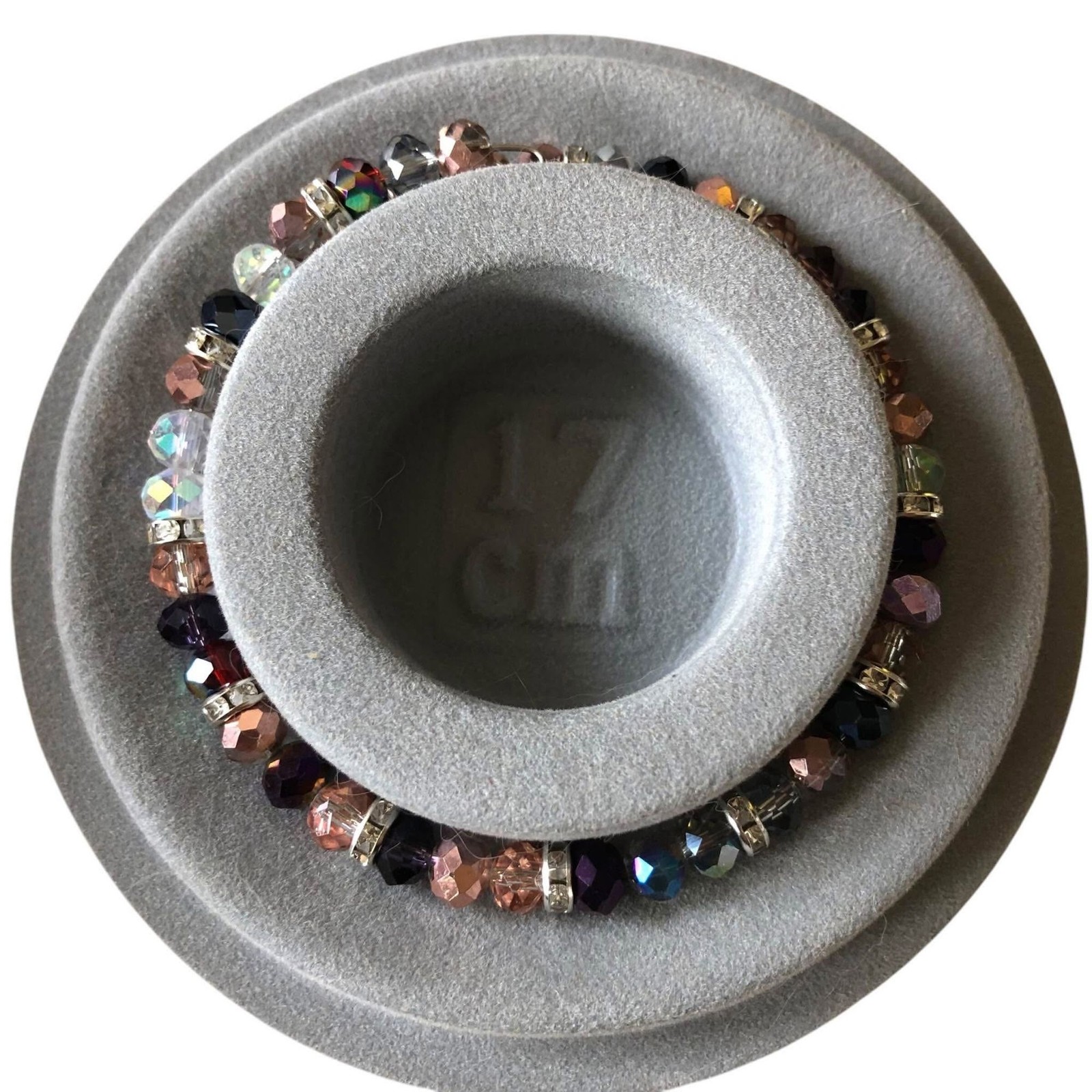 Beaded Memory Wire Cuff Bracelet Handmade Multicolor #2010