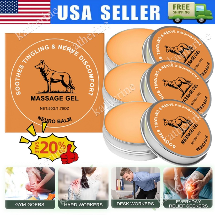 1-3 PCS Therawolf Neuro Balm, 2026 New Herbal Joint & Muscle Soothing Cream 50g
