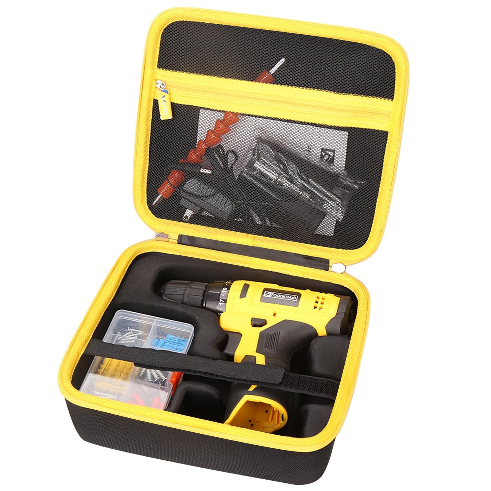 Storage Case for FADAKWALT Cordless Drill Set 12V Power Tool Box Only