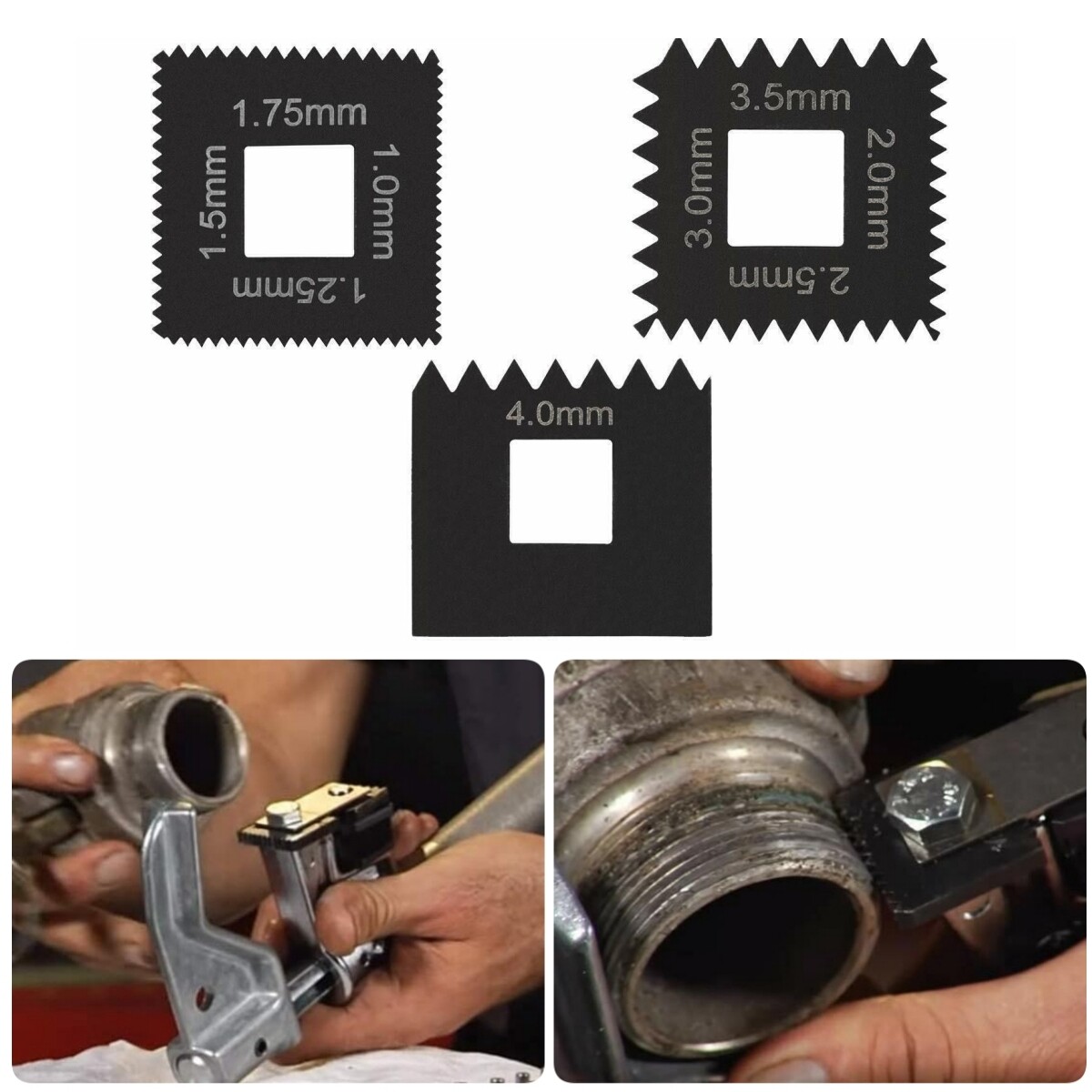 202817 Heavy Duty Metric Dies Set for 7402 Universal Outside Thread Chaser 3pcs
