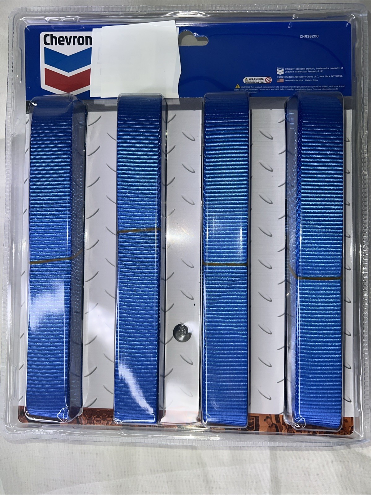 15 Foot Heavy Duty Ratchet Tie Down - 4 Pack, Chevron