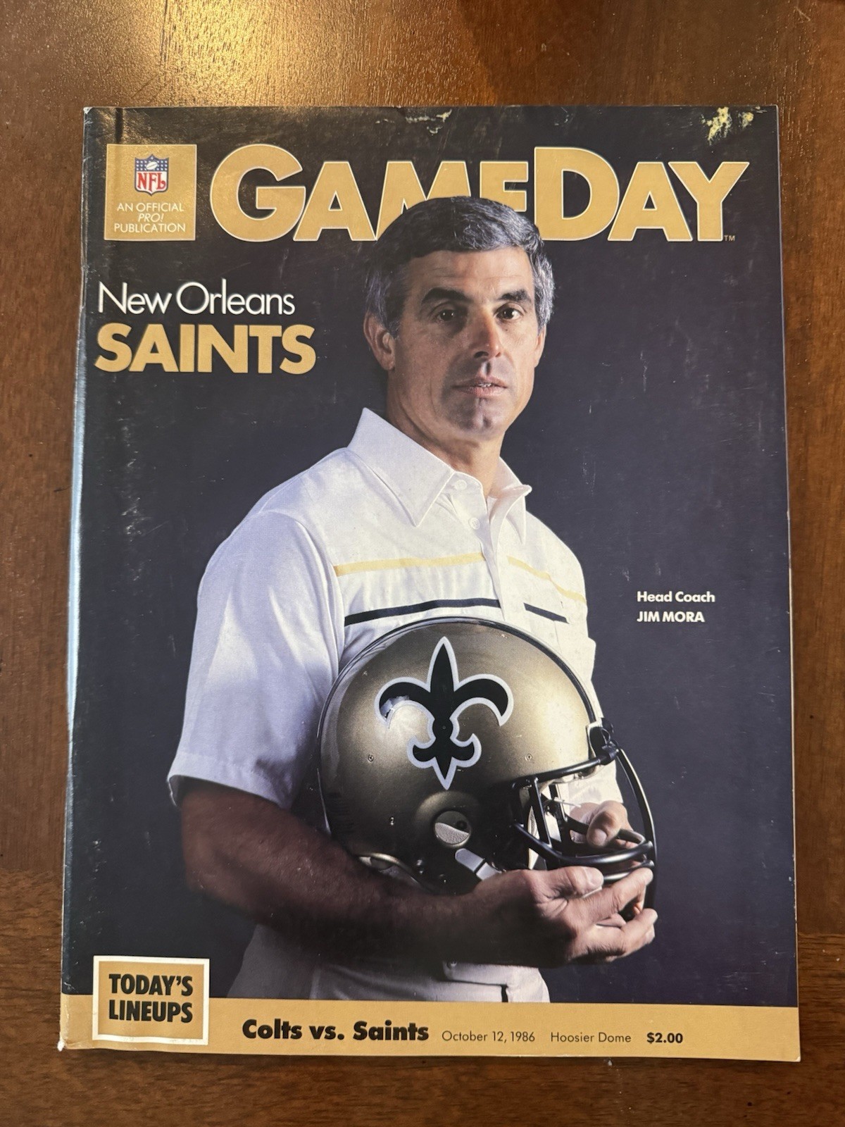 Vintage October 12 1986  Indianapolis Colts vs New Orleans Saints NFL Program