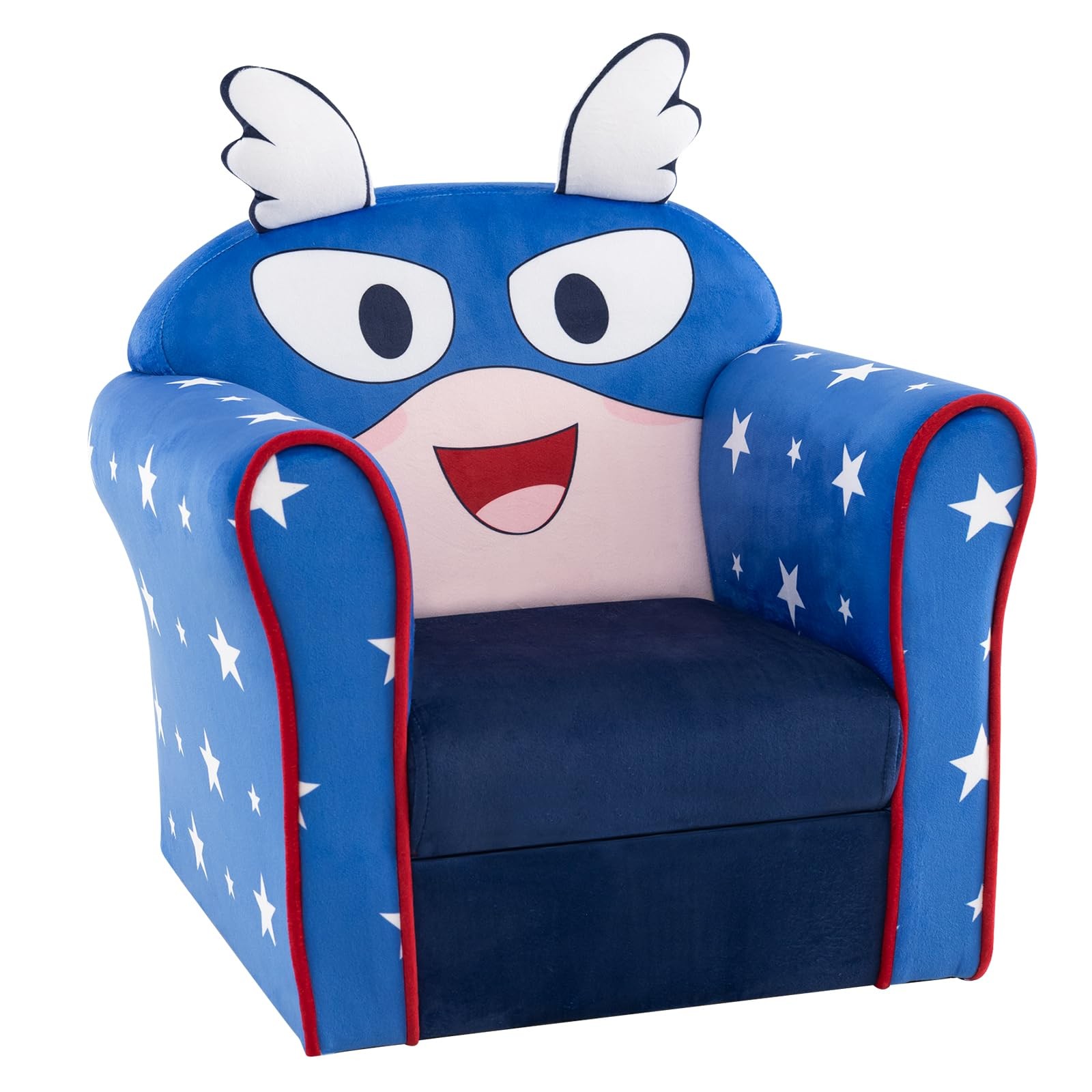 HONEY JOY Kids Couch, Toddler Sofa Armchair with Flyman Pattern, Children Min...