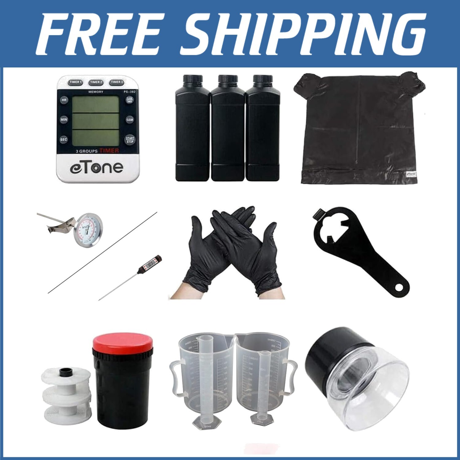 Complete Film Processing Darkroom Kit: Includes Developing Tank & Magnifier