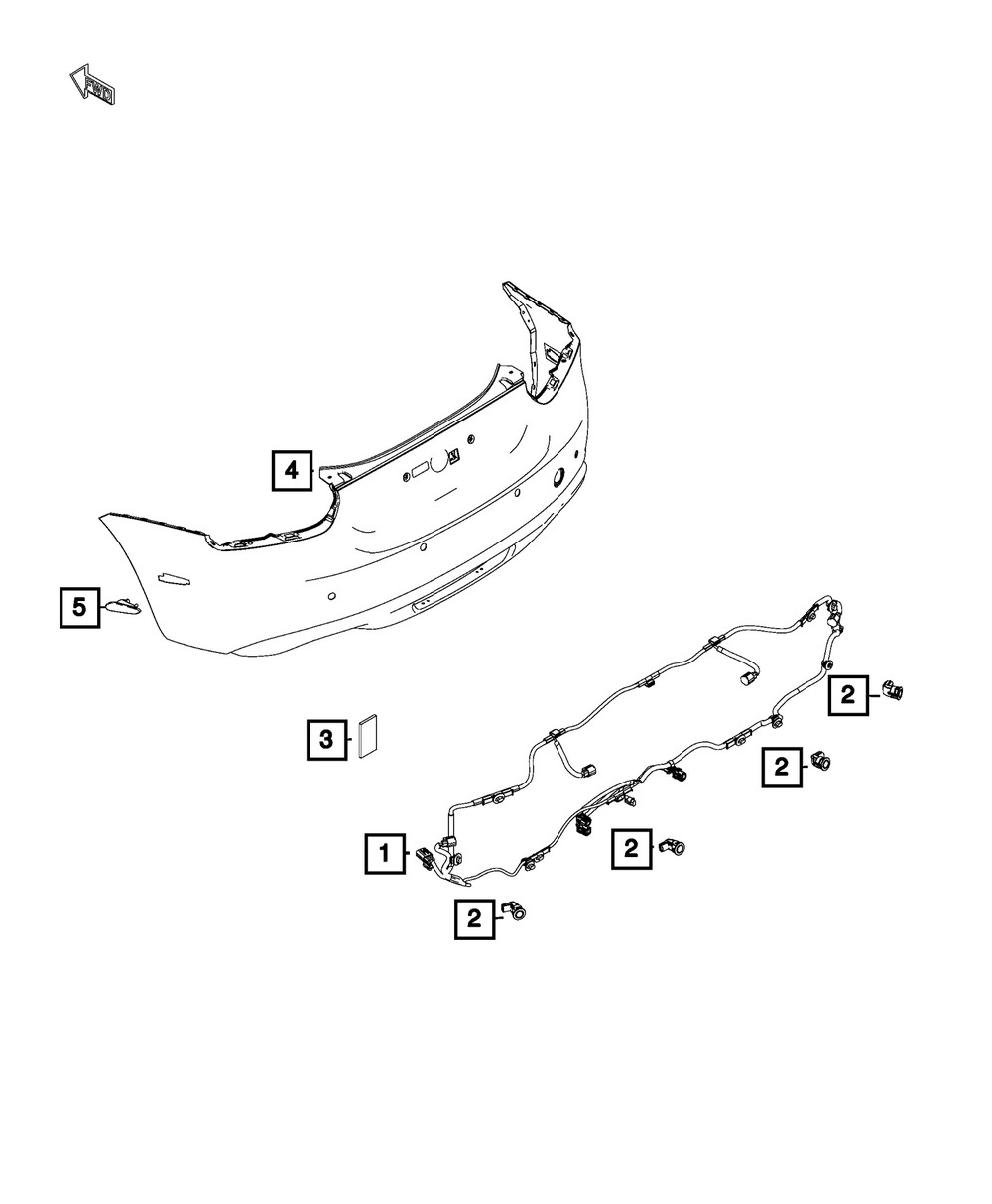 Genuine Mopar Rear Fascia Wiring 68334063AA
